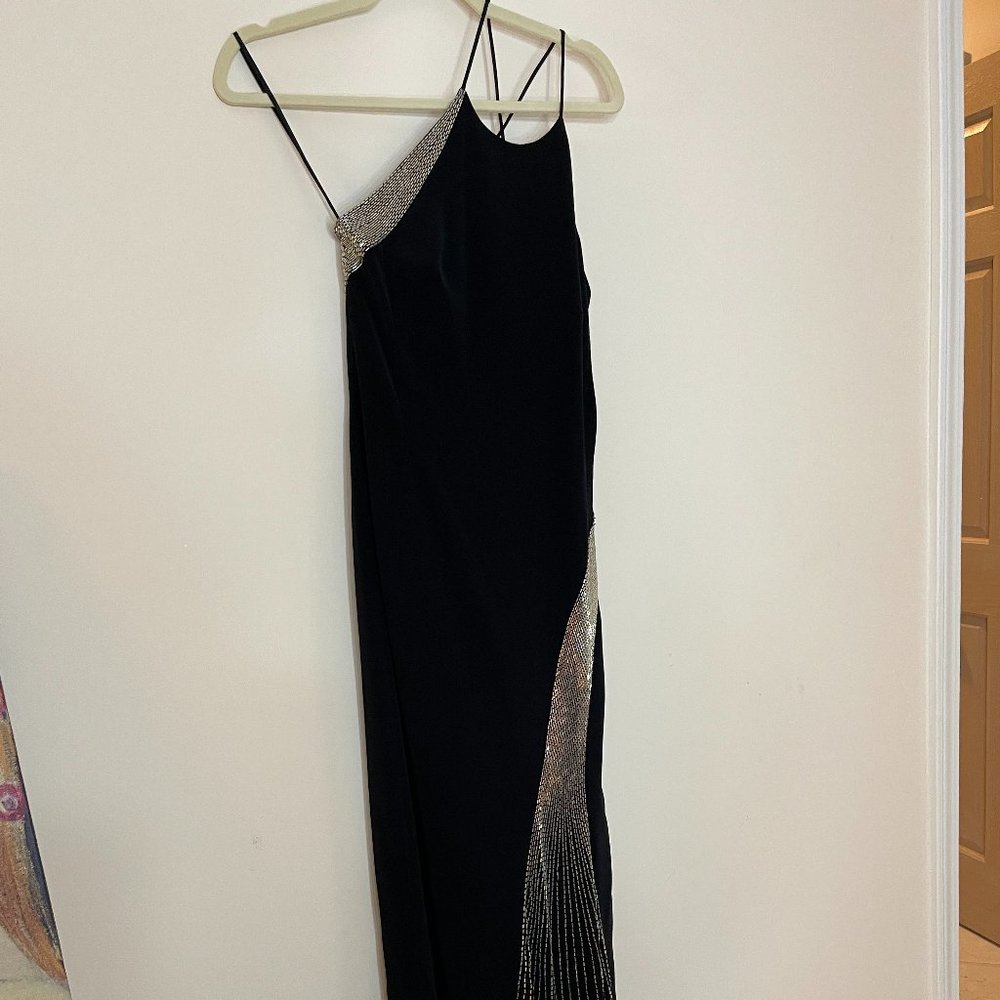 Cache One Shoulder Beaded Gown